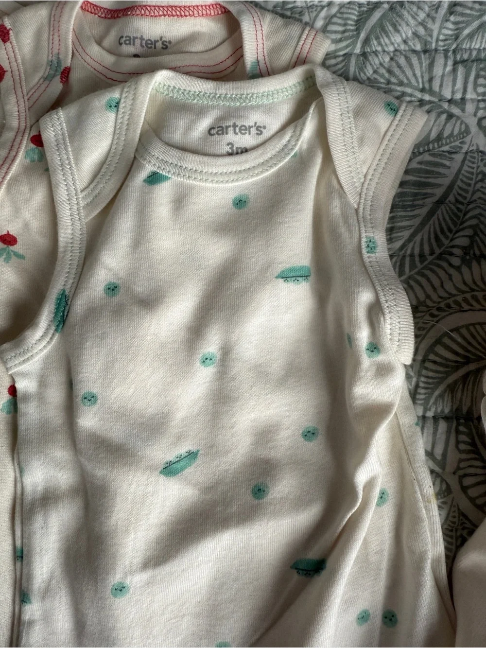 NWT Carter's Vegetable Sleeveless Baby Bodysuit Set of 5